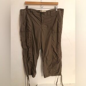 Gap Surplus Capri Cropped Pants Size Women's 16 Brown Hiking Casual Outdoor